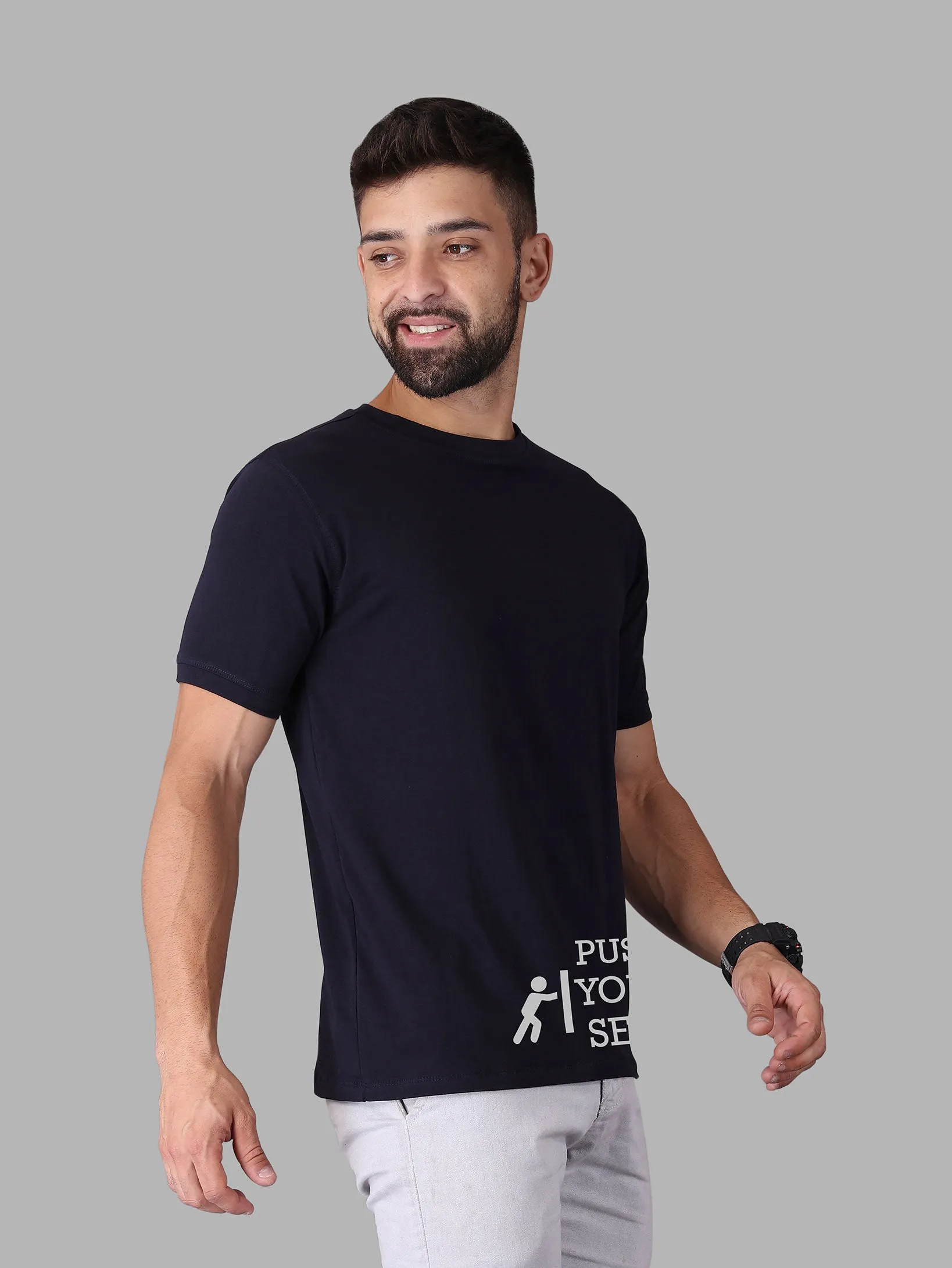 Push Your Self Crew Neck T-Shirt