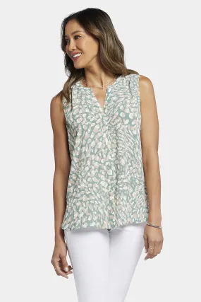 Sleeveless Pintuck Blouse Grafische Print | Endless Sea