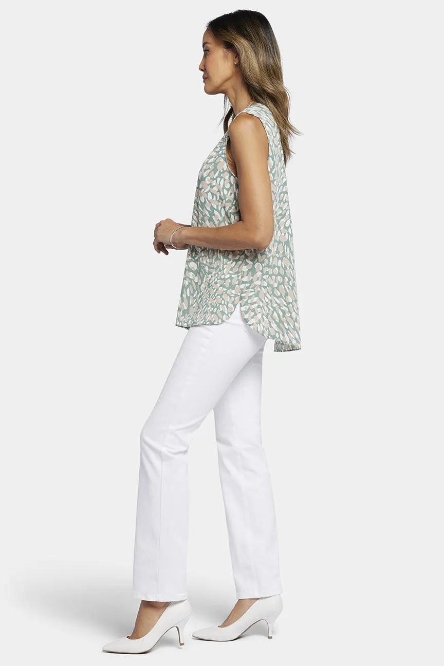 Sleeveless Pintuck Blouse Grafische Print | Endless Sea