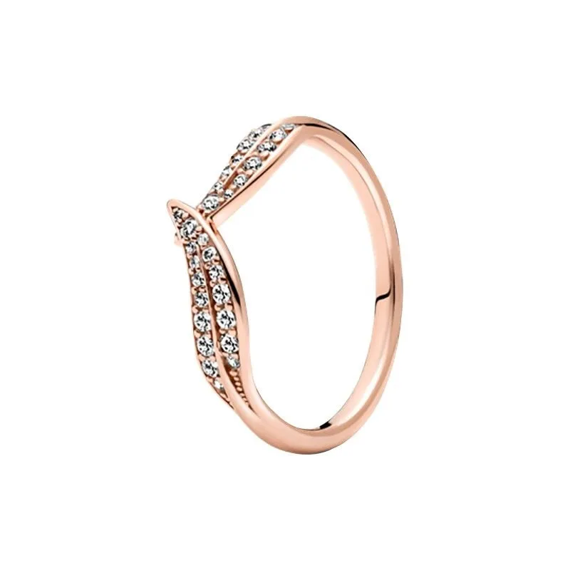 Sterling Silver Zircon Elegant Sparkling Ring For Women