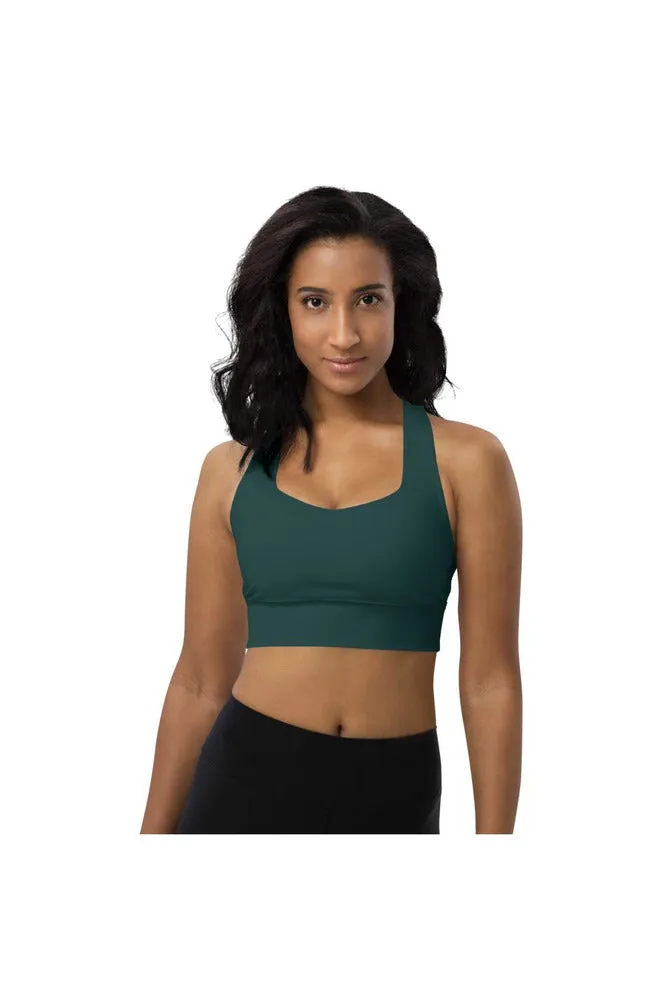 Storm Green Longline sports bra