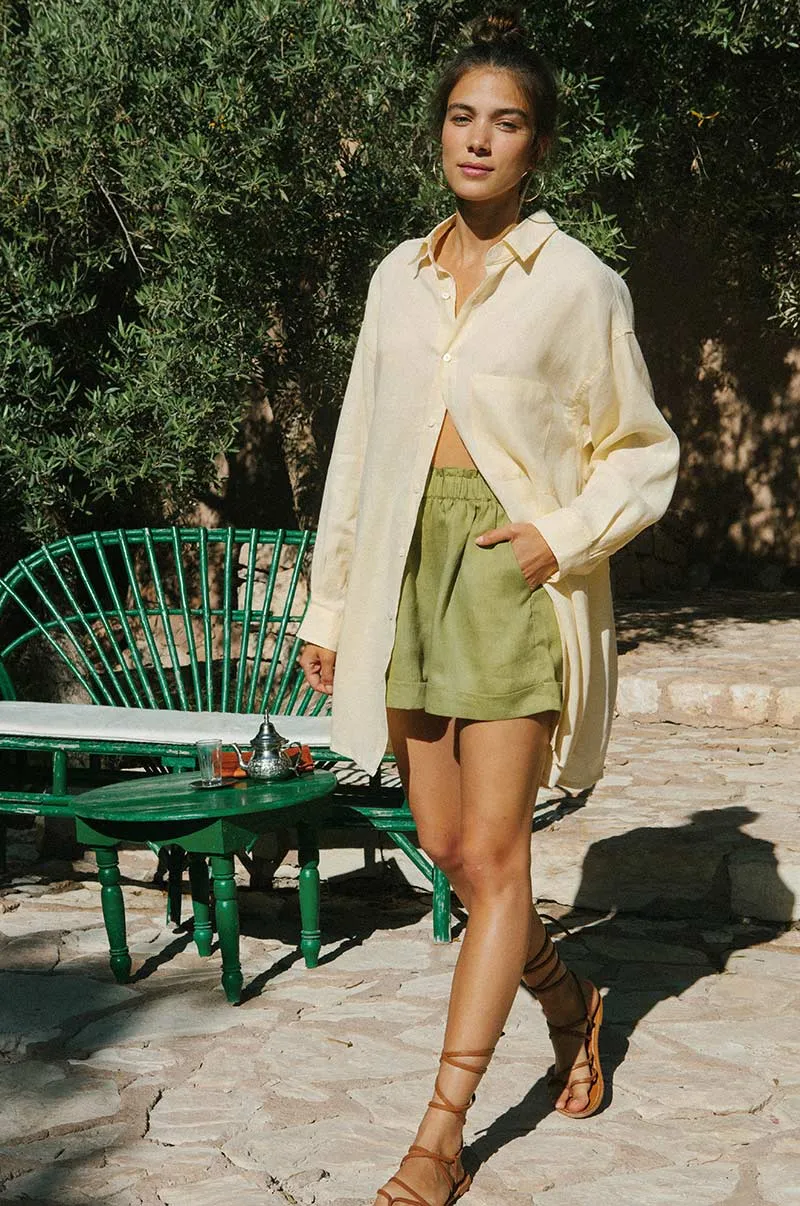 SUMMER Shorts - olive linen