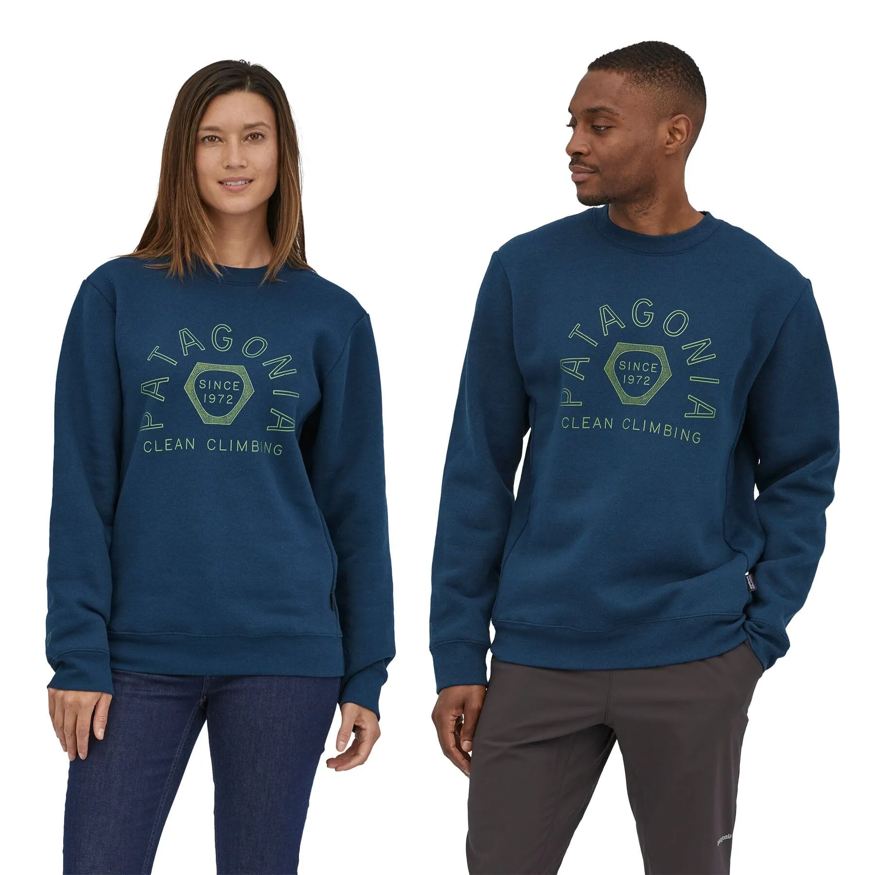 Unisex Clean Climb Hex Uprisal Crew Sweatshirt - Recycled PET & Recycled Cotton