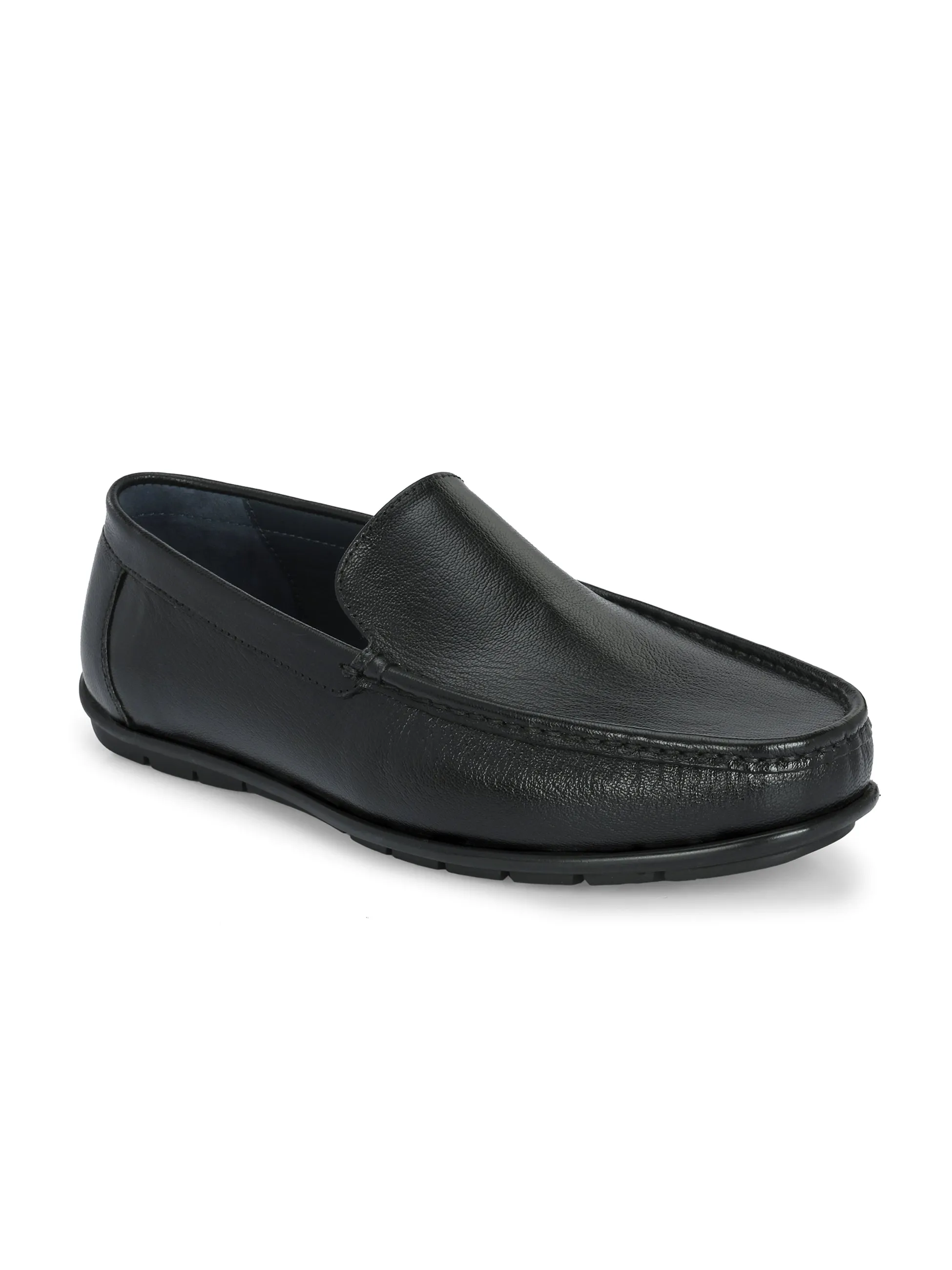 Verity Black Solid Loafers