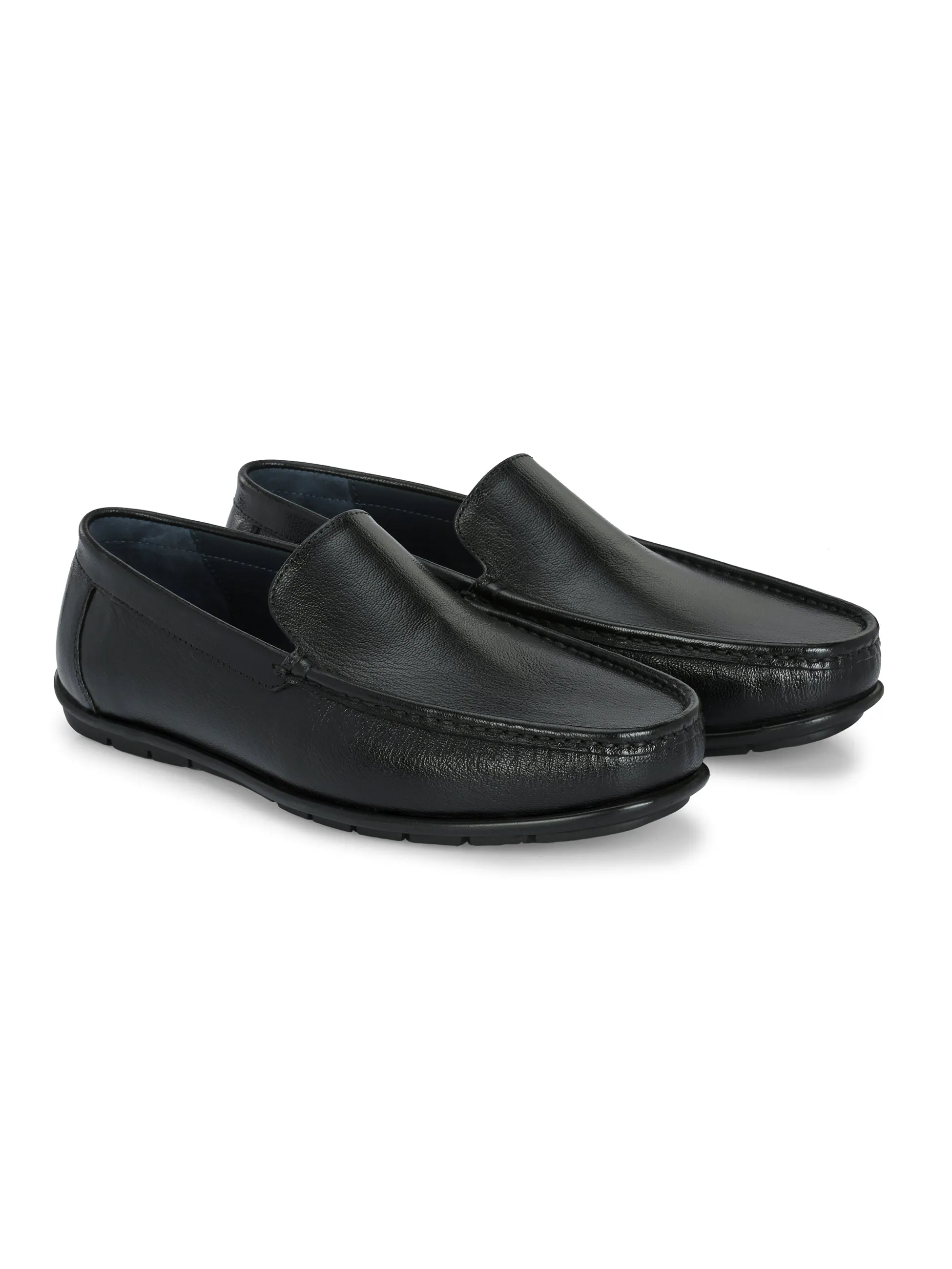 Verity Black Solid Loafers