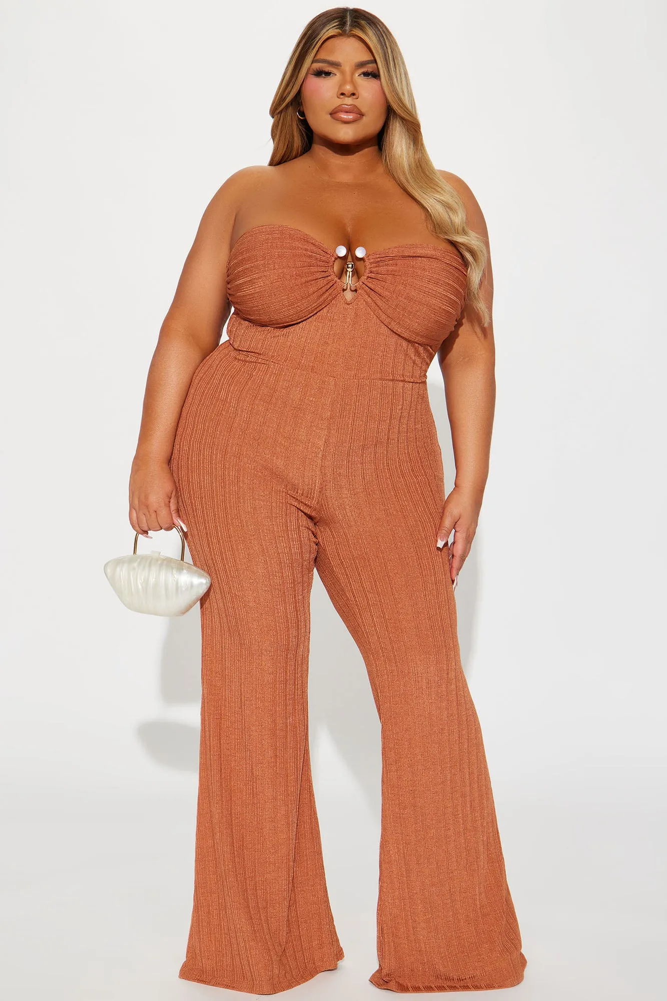 With Or Without Sun Jumpsuit - Cognac