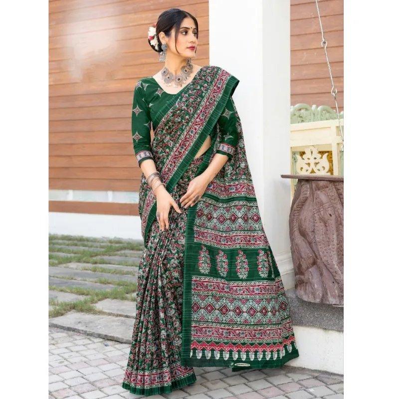 Women Pure Cotton Sarees