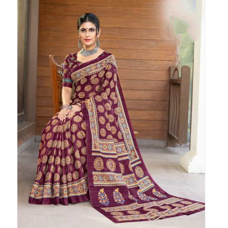 Women Pure Cotton Sarees